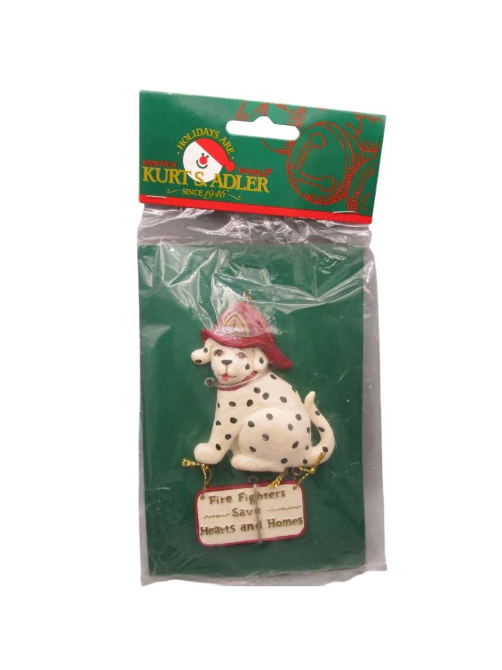 Dalmatian Fire Fighters Save Hearts And Homes By Kurt Adler Christmas Ornament N